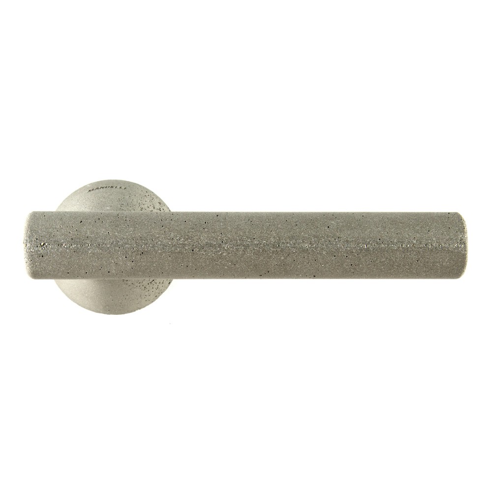 Juno Cement Handle Color Ash para puerta en roseta del diseñador Alessandro Dubini para Mandelli