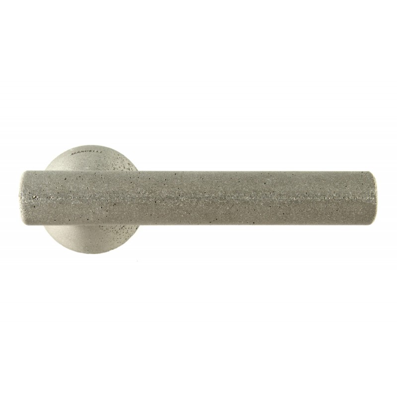 Juno Cement Handle Color Ash para puerta en roseta del diseñador Alessandro Dubini para Mandelli