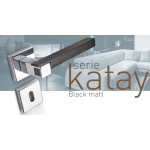 SmartLine Katay Black Matt manija de bronce con Rosetta y la boquilla Quadra