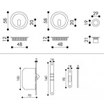 Kit Manilla y Cerradura Redonda Arieni 95 para Puertas Correderas