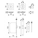 Kit Manillas Empotradas Cuadradas para Puertas Correderas Arieni 94/Q