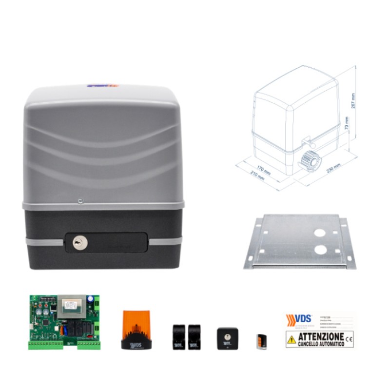 KIT SIMPLY VDS Motor para Cancelas Correderas Hasta 600Kg 230V