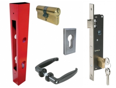 Kit Base Puertas Consta de bloqueo del tubo Tiradores Cilindro plaquetas IBFM