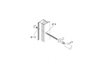 Kit de fijación PBA 810 maneja el torque para puertas de cristal