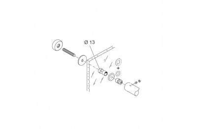 Kit de fijación para las manijas 02 PBA habitación bucles puertas de cristal