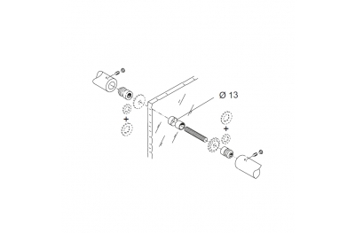 Kit de fijación PBA 810 maneja el torque para puertas de cristal