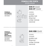 Kubo Colombo Design Pomo Giratorio para Puerta 55x55 mm