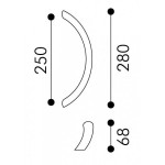 Manillón para Puerta Arieni Lusso 771 Largo 280 mm sin Rosetas