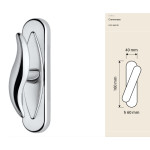 Manilla Cremonesa para Ventana Delfino Linea Calì de Latón