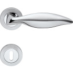 Manilla Linea Calì Delfino para Puerta Clásica en Latón con Roseta