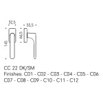 Manilla Oscilobatiente Ventana ONE Q MOOD Colombo Design DK