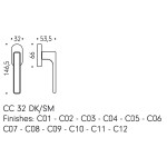 Manilla Oscilobatiente de Ventana DUE MOOD Colombo Design DK