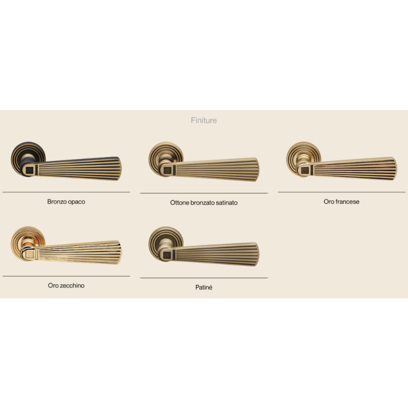 Manilla Opera Linea Calì Estilo Neoclásico Vintage Latón con Roseta