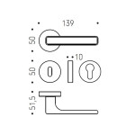 Manija de Puerta DUE COLOMBO DESIGN MOOD Roseta Redonda