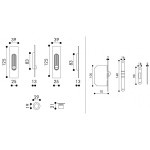 Manilla Rectangular para Puerta Corredera con Cerradura Arieni 98/R