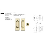 Manilla Rectangular para Puerta Corredera con Cerradura Arieni 98/R