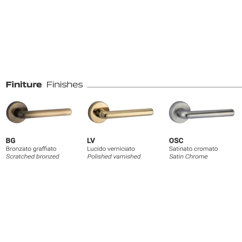 Tirador de Puerta Interior en Latón Reguitti Collo Basso