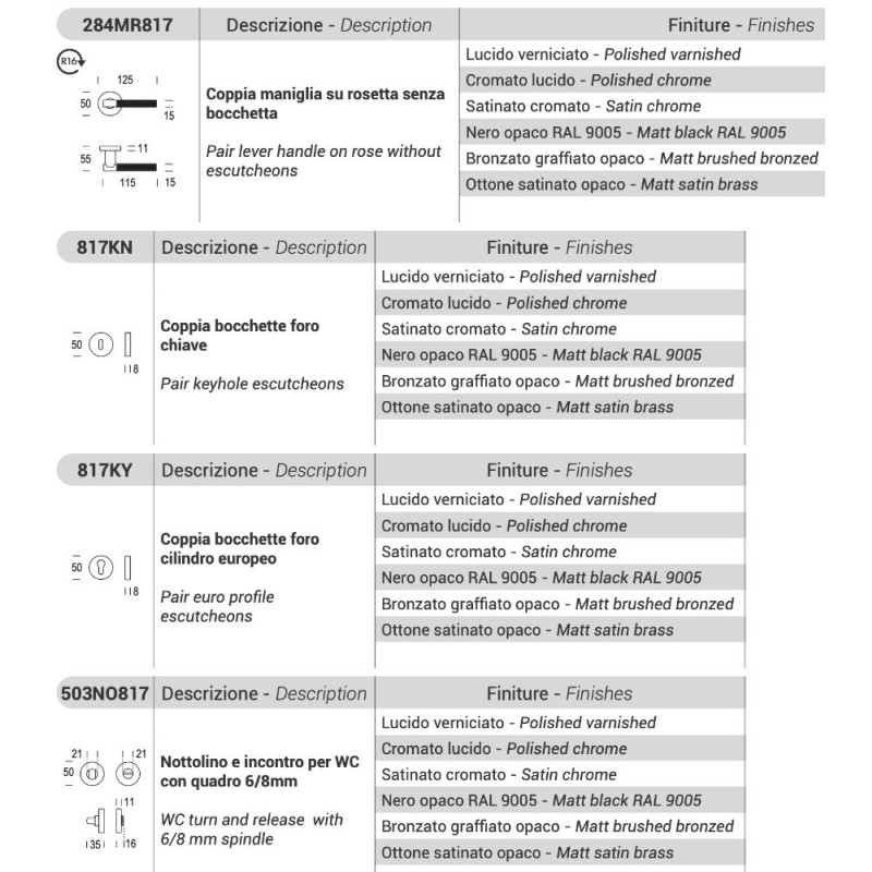 Tirador Zaira Reguitti de Puerta con Rosetón Redondo