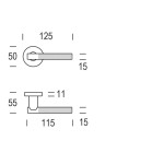 Tirador Zaira Reguitti de Puerta con Rosetón Redondo