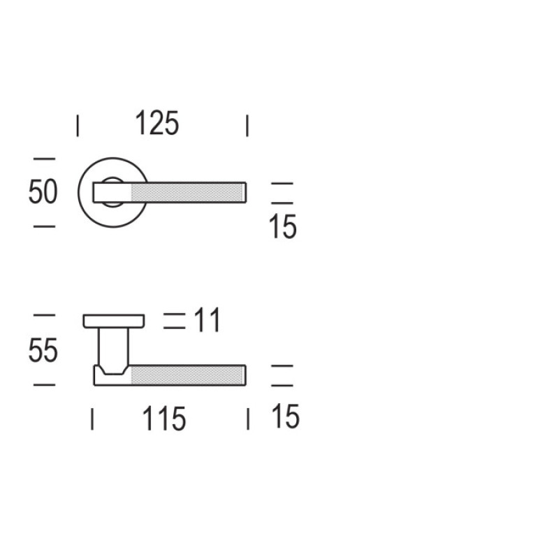 Tirador Zaira Reguitti de Puerta con Rosetón Redondo