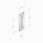 manija PBA 2001.IT.SC/P en acero inoxidable AISI 316L para puerta corrediza