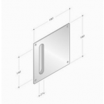 manija PBA 2001.IT.SC/P en acero inoxidable AISI 316L para puerta corrediza