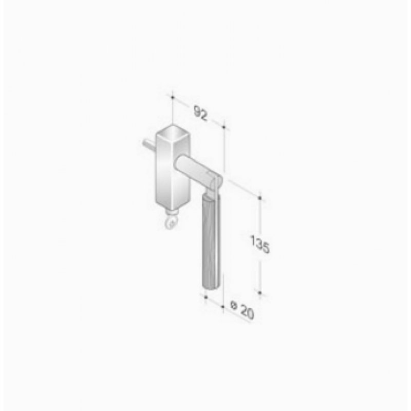 Identificador de ventana PBA 2002.YOD.DK madera y acero inoxidable AISI 316L