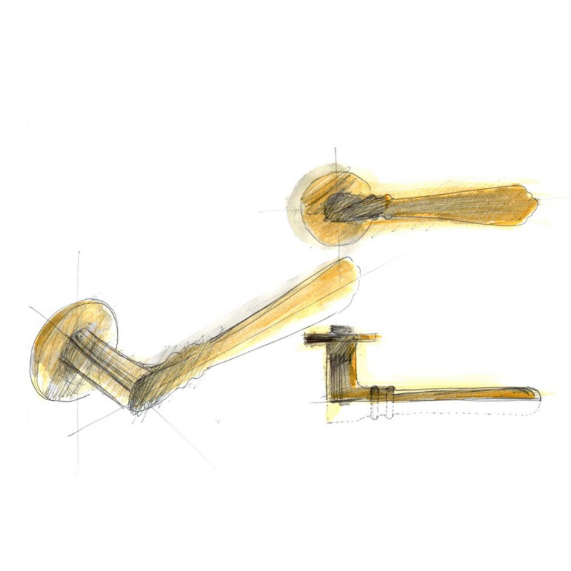 Diseño de la manija de la puerta Luciana Di Virgilio y Gianni Veneziano H1061 Cenerentola Valli & Valli