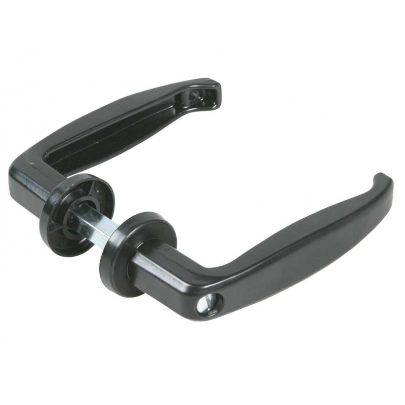 Manijas para puertas tornillo de metal con Pintado Negro IBFM