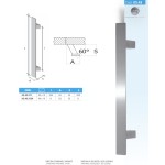 Tirador Rectangular Barra Inclinada 40x10 MPM 05.43