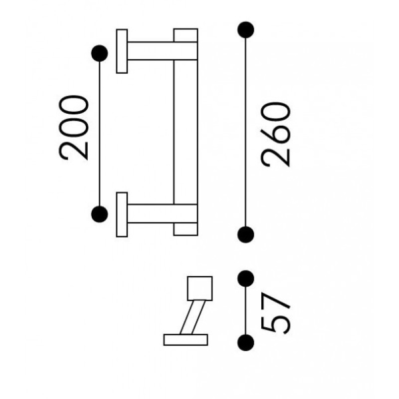 Manillón Clásico de Latón para Puerta Urano Arieni 950 Longitud 260mm