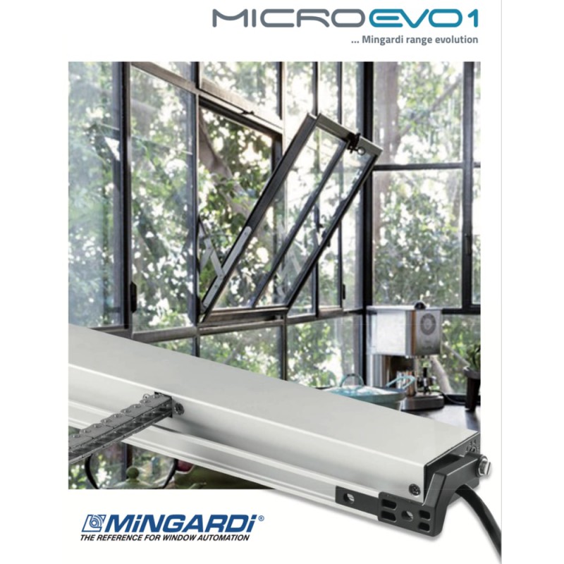 Micro Evo 1 Mingardi Actuador de Cadena de Doble Enlace para Ventanas