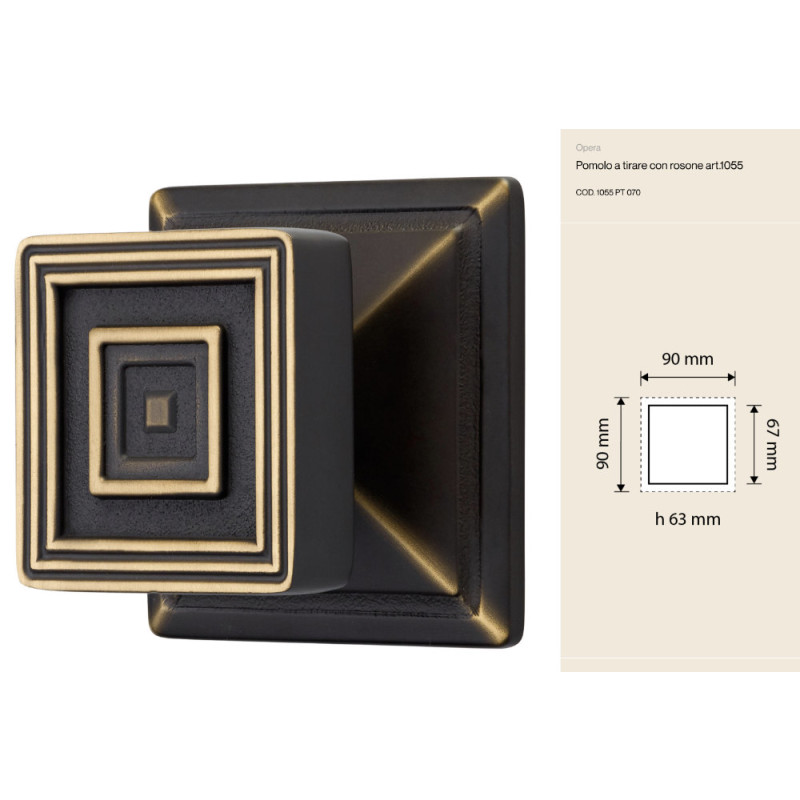 Opera Linea Calì Pomo de Puerta con Roseta Neoclásico Vintage