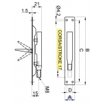 Estaca en palanca de la puerta de metal IBFM
