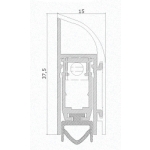 DIY Burlete para Puertas Comaglio 1450 Serie Comax Varios Tamaños y Colores