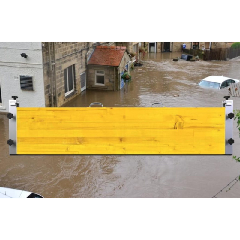 Kit Barrera Antiinundaciones Económica de Madera y Aluminio Completo