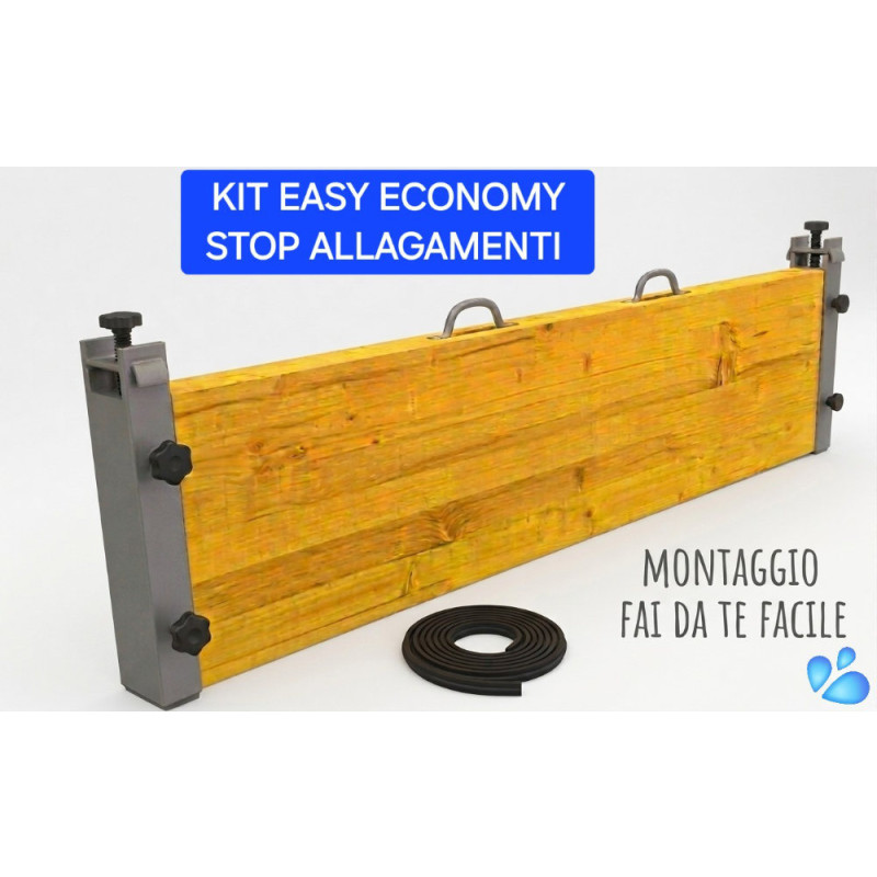 Kit Barrera Antiinundaciones Económica de Madera y Aluminio Completo