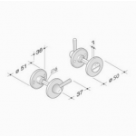 PBA 2032 Pareja de boca WC en acero inoxidable AISI 316L