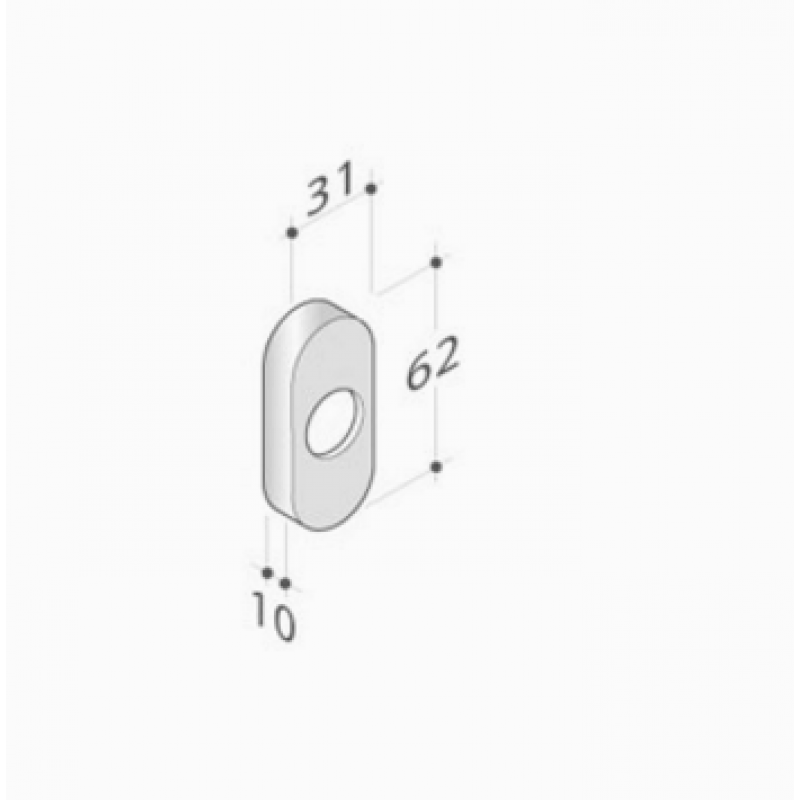 PBA 2001.IT.Y Bocchette pares del acero inoxidable rectangular