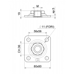 Pequeña placa ajustable para Cardini puerta de oscilación Combiarialdo