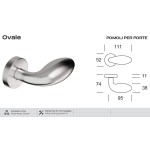 Pomo Fijo en Acero Inox Oval 258 Reguitti