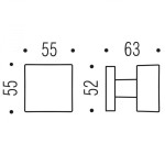Pomo de Puerta Fijo ONE Q MOOD COLOMBO Roseta Cuadra 52x52mm