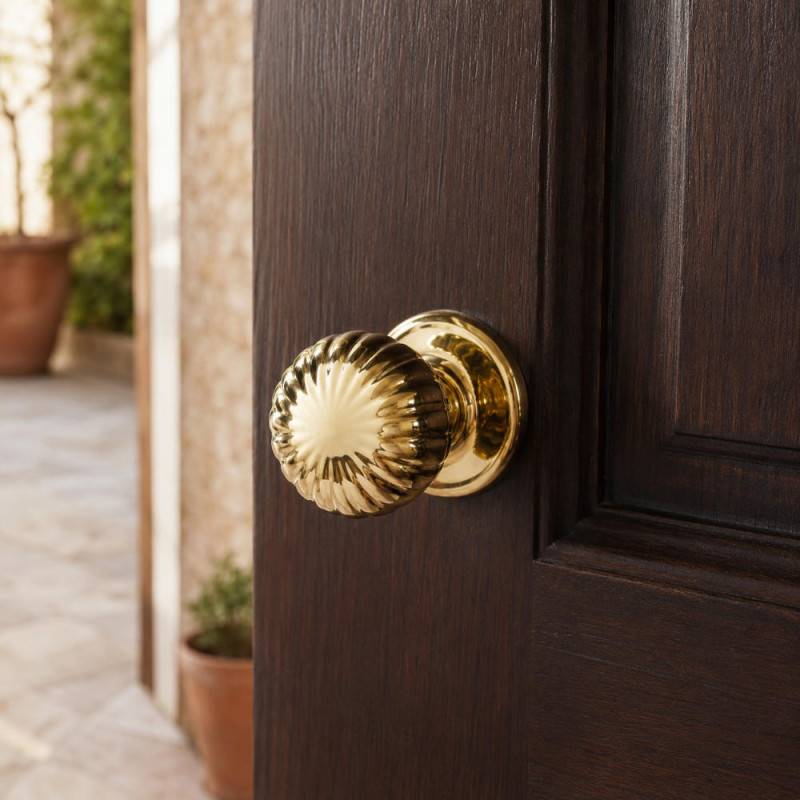 Margherita Arieni 127 Pomo para Puerta Ø70 mm de Latón