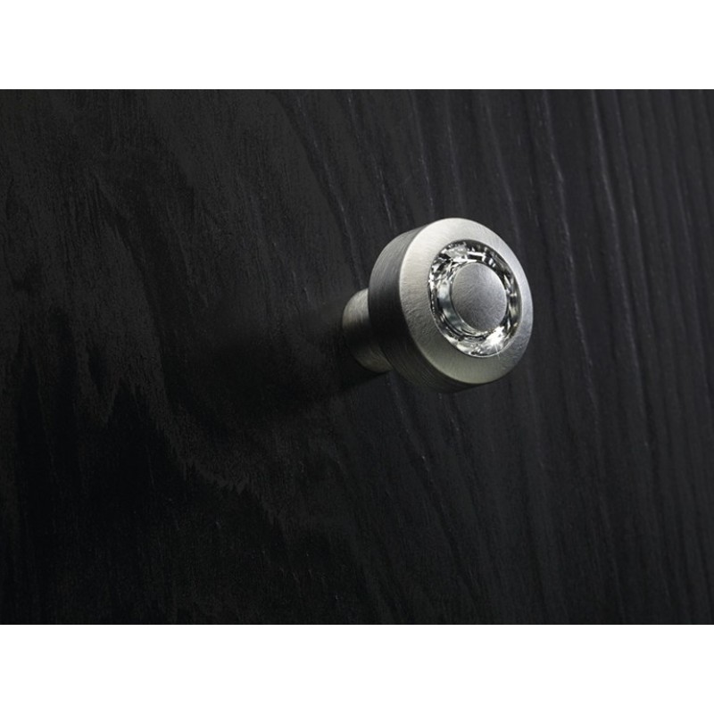 Pomo línea móvil Cali cósmico Crystal CS con Swarowski Cromo Opaco