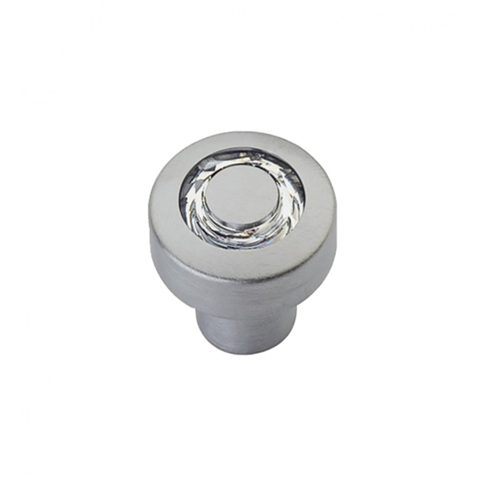 Pomo línea móvil Cali cósmico Crystal CS con Swarowski Cromo Opaco