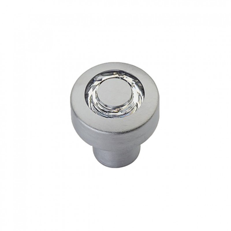 Pomo línea móvil Cali cósmico Crystal CS con Swarowski Cromo Opaco