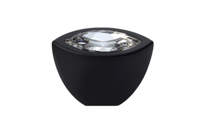 Pomo línea móvil Elipse Cali Cristal Cristal PB con Swarowski® Matt Negro