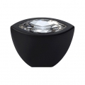 Pomo línea móvil Elipse Cali Cristal Cristal PB con Swarowski® Matt Negro