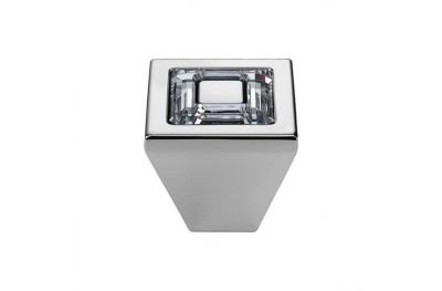 Mobile Linea Cali perilla del anillo del cristal con cristales Swarowski® PB cromo pulido