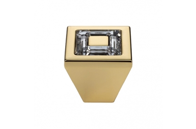 El Mando Linea Cali móvil de cristal anillo con cristales PB Swarowski® Oro Zecchino